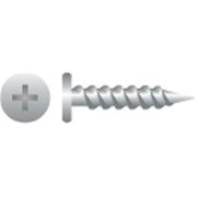 STRONG-POINT Wood Screw, #10, 1-1/2 in, Zinc Plated Steel Pancake Head Phillips Drive 112PC